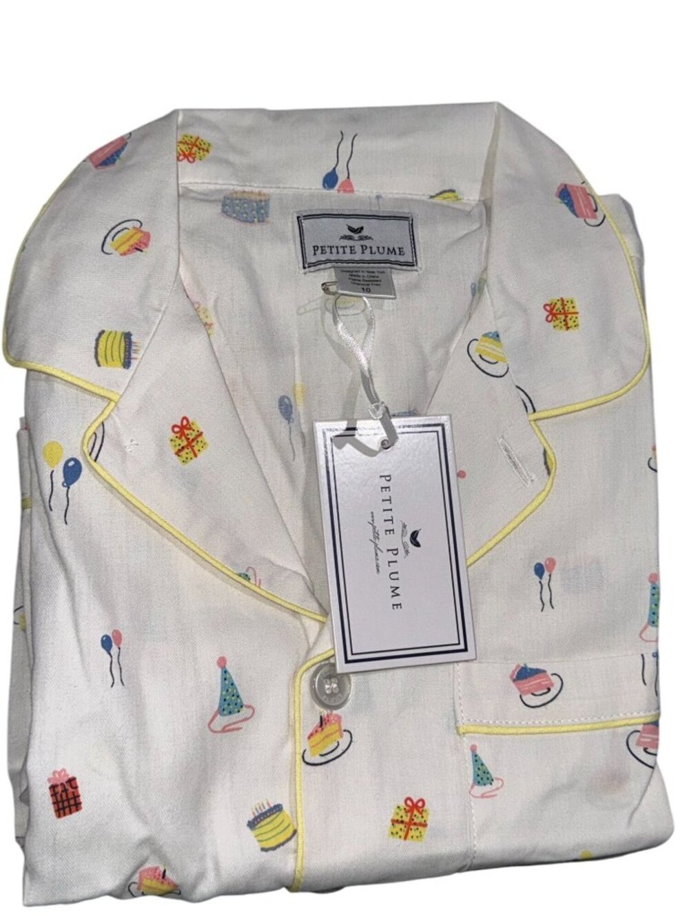 Petite Plume Kids Birthday Cake Print Short Pajama Set - Picture 10 of 14